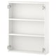 Armoire murale ENHET blanche avec 2 étagères, idéale pour le stockage.