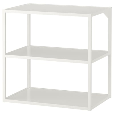Étagère ENHET blanche, deux étagères ouvertes, design minimaliste moderne.