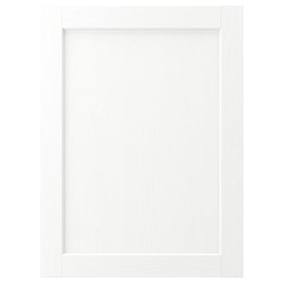 ENKÖPING : porte d’armoire blanche, design classique, panneaux de fibres, bordures et feuilles de plastique, garantie de 25 ans.
