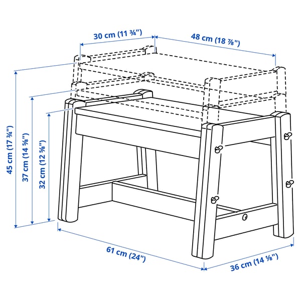 Illustration avec les mesures du produit : FLISAT.