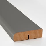 Moulure lisse grise, bord oblique