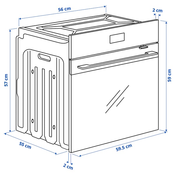 FRILLESBO Four à chaleur pulsée, air fryer pyrolyse/couleur acier inox IKEA 700