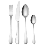 Set de couverts en acier inoxydable GAMMAN. Fourchette, couteau, grande cuillère et petite cuillère au design élégant et moderne.