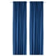 Rideaux GINSTMOTT : 2 panneaux bleu foncé, simples, élégants, avec ruban de tête, suspendus droits.