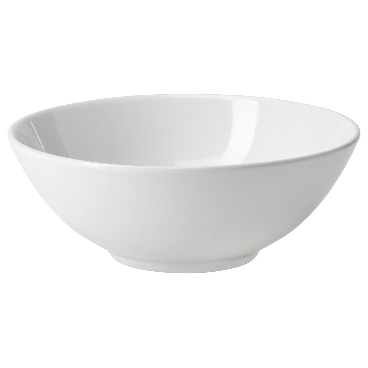 GODMIDDAG - bol en céramique blanc et rond aux bords lisses. Design simple et épuré.