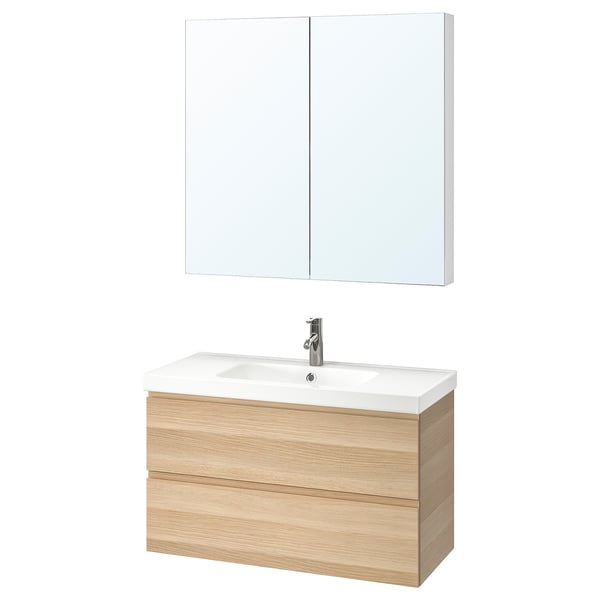 godmorgon odensvik mobilier salle de bain 4 pieces effet chene blanchi dalskar mitigeur lavabo achetez ici ikea