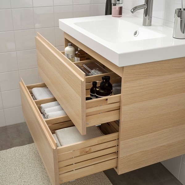 godmorgon odensvik mobilier salle de bain 4 pieces effet chene blanchi dalskar mitigeur lavabo achetez aujourd hui ikea