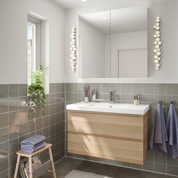 godmorgon odensvik mobilier salle de bain 4 pieces effet chene blanchi dalskar mitigeur lavabo achetez ici ikea