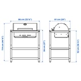 Illustration avec les mesures du produit : GRILLSKÄR.