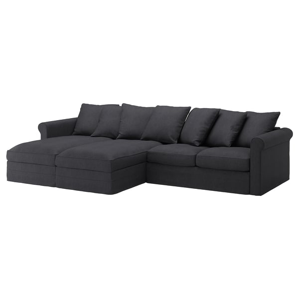 Gronlid Housse Canape 4 Places Avec Meridiennes Sporda Gris Fonce Ikea
