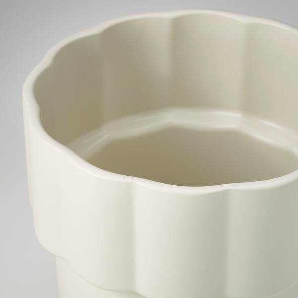HÄNGSÄLG Cache-pot, blanc cassé, 15 cm