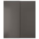 Porte coulissante HASVIK : noir mat, rectangulaire avec surface lisse.