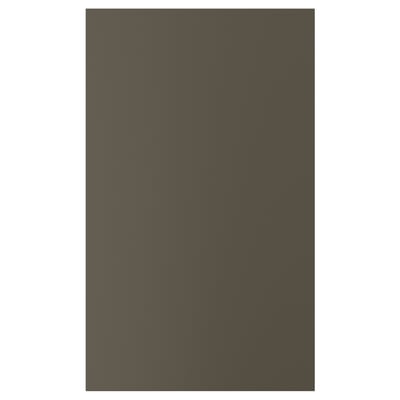 Une porte d’armoire ikea HAVSTORP brun foncé avec une surface lisse.