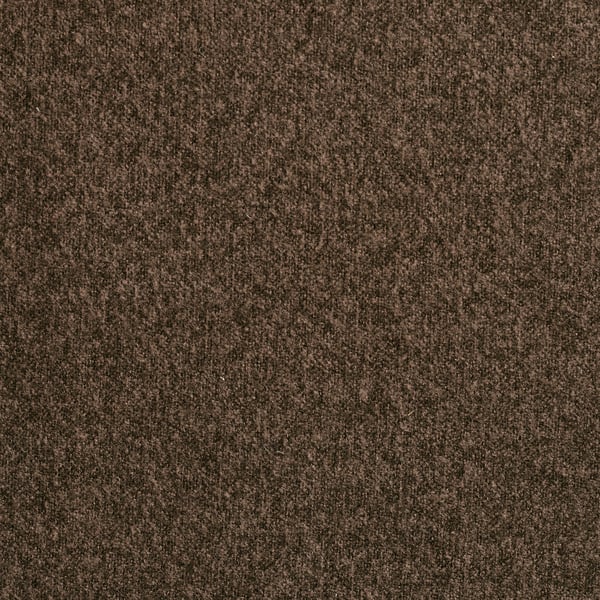 Tissu doux en polyester recyclé de couleur marron chaud avec une texture subtile, conçu pour le lit divan HEMFJÄLLET.