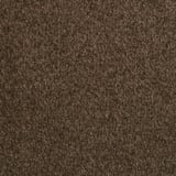 Tissu doux en polyester recyclé de couleur marron chaud avec une texture subtile, conçu pour le lit divan HEMFJÄLLET.