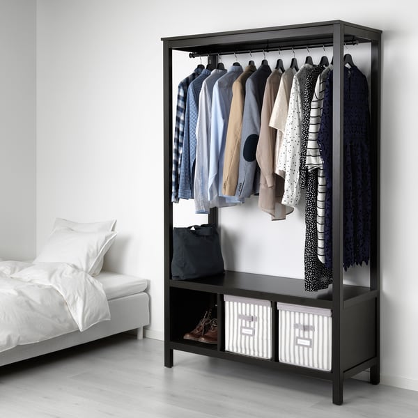 Hemnes Armoire Ouverte Brun Noir 120x50x197 Cm Ikea