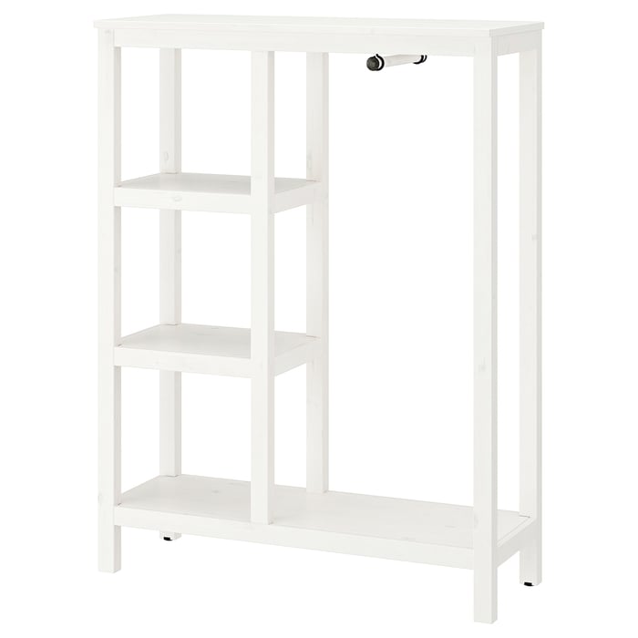 HEMNES Armoire ouverte, teinté blanc, 99x37x130 cm IKEA Belgique