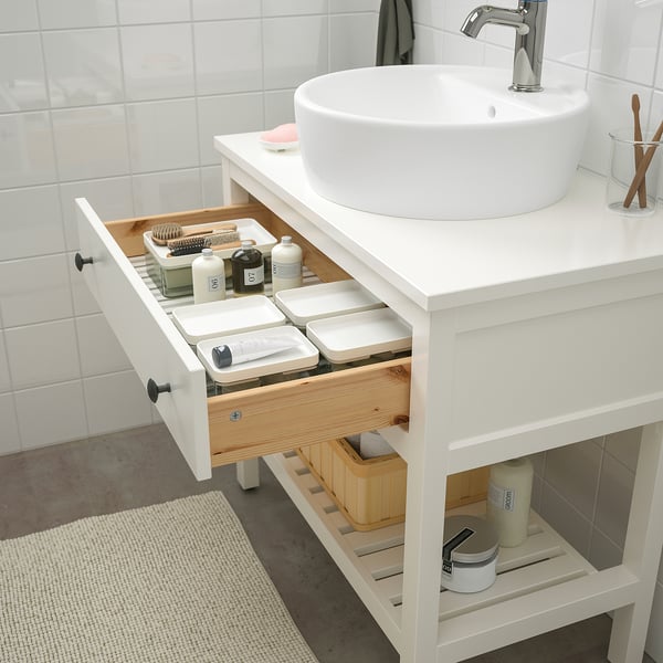 HEMNES / TÖRNVIKEN Mobilier salle de bain, 4 pièces, blanc/Voxnan