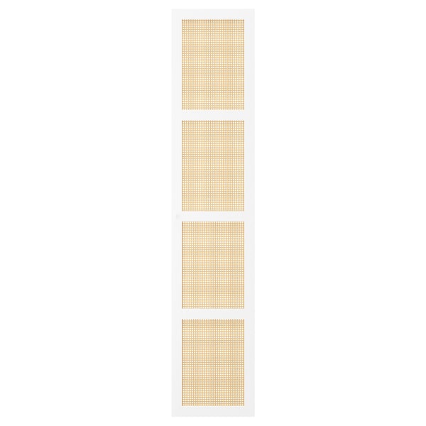 Porte HÖGADAL pour bibliothèque billy, blanc, design en osier, matériau bambou.
