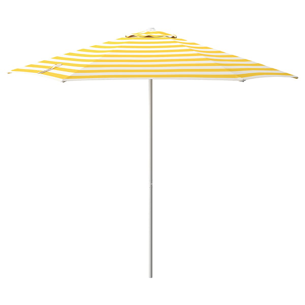 HÖGÖN Parasol, blanc cassé jaune vif/rayé, 270 cm
