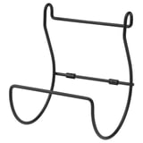 Porte-torchon de cuisine HULTARP noir, en acier thermolaqué, design incurvé en forme de U.