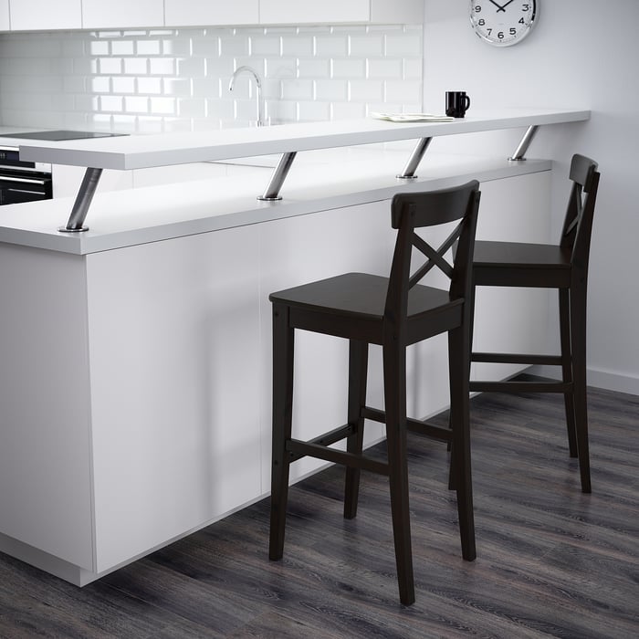 INGOLF Chaise de bar, brun noir, 74 cm IKEA Belgique