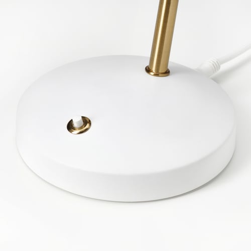 Lampe De Bureau Rétro Blanc - Flexo Réglable Avec Douille E27 - 240V Max