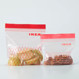 Lot IKEA 60 Sachets Réutilisables 0,4 L + 30 Sacs 1 L – Vert, Refermables Et Écologiques