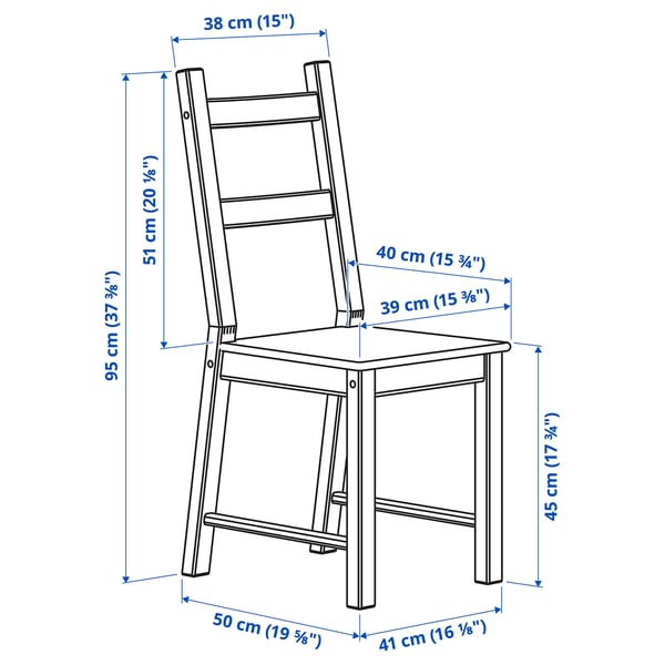 Illustration avec les mesures du produit : IVAR.