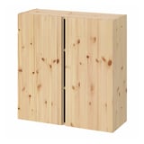 Armoire en bois clair IVAR. Design simple et rectangulaire. Bois de pin massif. Aspect naturel. Deux portes.