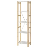 Étagère en pin IVAR, bois clair, 5 sections à plusieurs niveaux, design simple.