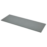 Un plan de travail rectangulaire gris IKEA JÄRSTORP en stratifié et panneaux de particules, conçu pour les cuisines modernes.