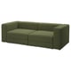 Canapé JÄTTEBO vert, design moderne avec rangements, forme rectangulaire, coussins moelleux.