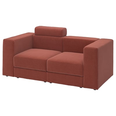JÄTTEBO Canapé modulaire, 2 places, avec appuie-tête/Samsala rouille