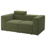 Canapé vert JÄTTEBO, design moderne, velours côtelé moelleux, modulaire, avec rangement.