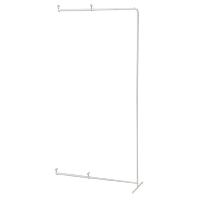 Un séchoir extensible JOSTEIN en blanc, en métal et en plastique, au design simple et fonctionnel.
