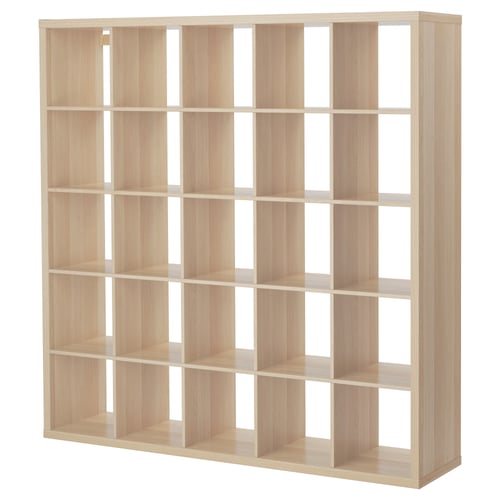 KALLAX : bois clair, étagère de rangement cube, plusieurs compartiments.