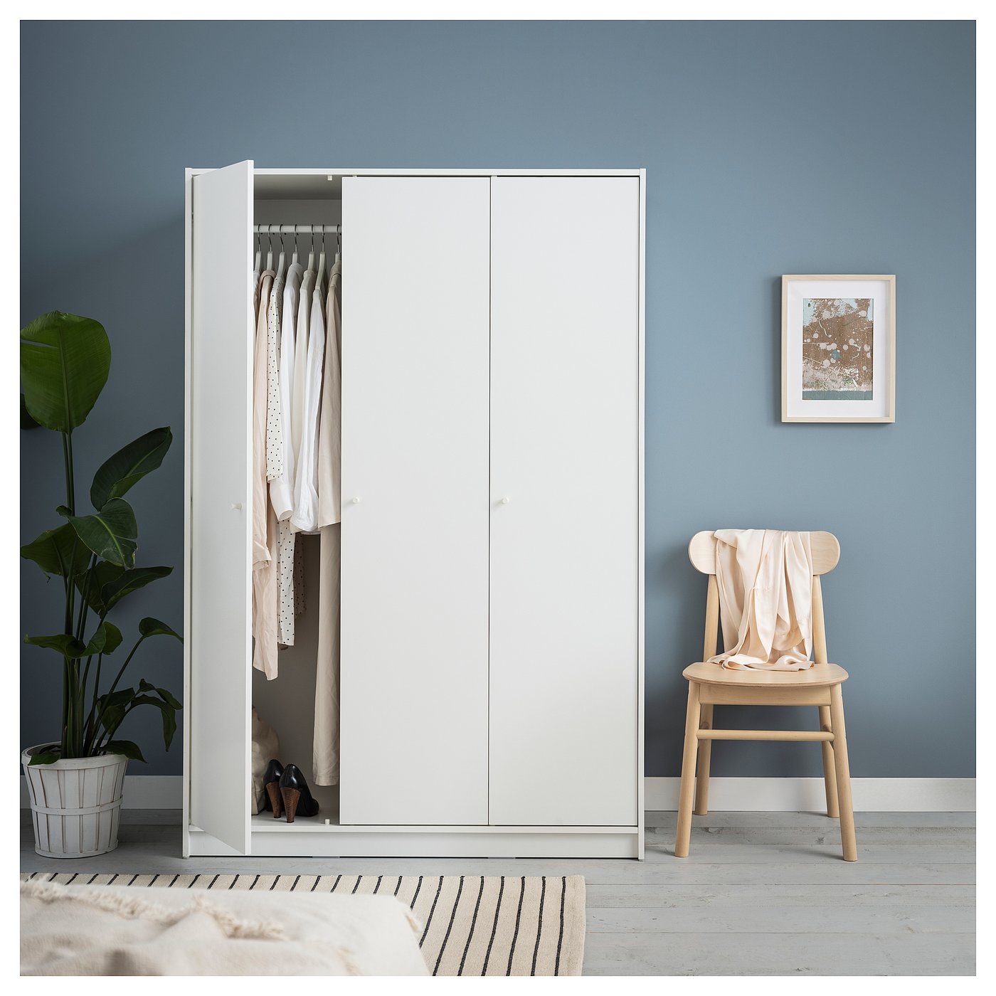 KLEPPSTAD Armoire portes, blanc, 117x176 cm IKEA Belgique