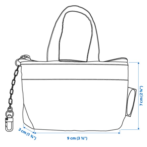 Illustration avec les mesures du produit : KNÖLIG.