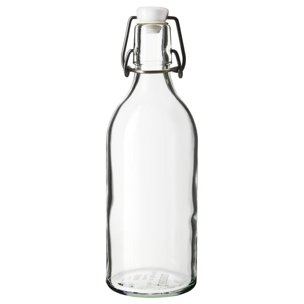 KORKEN Bouteille avec bouchon, verre transparent, 0.5 l - IKEA