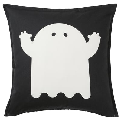 KUSTFYR Housse de coussin, plusieurs motifs blanc/noir, 50x50 cm