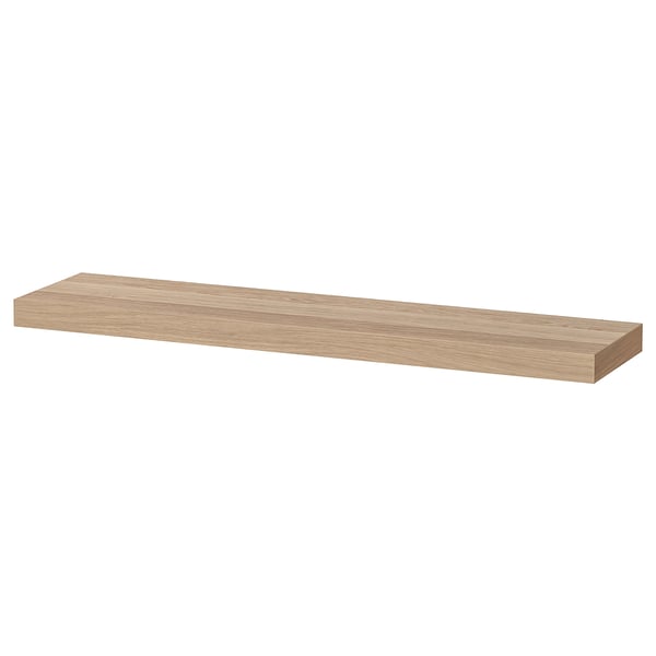 Une étagère murale ikea LACK, marron clair, rectangulaire au design simple et moderne.