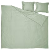 Parure de lit en lyocell vert avec fermeture à bouton