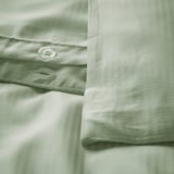 Linge de lit LÄKEVÄNDEROT vert, lyocell, évacuation de l’humidité, fermeture à boutons.
