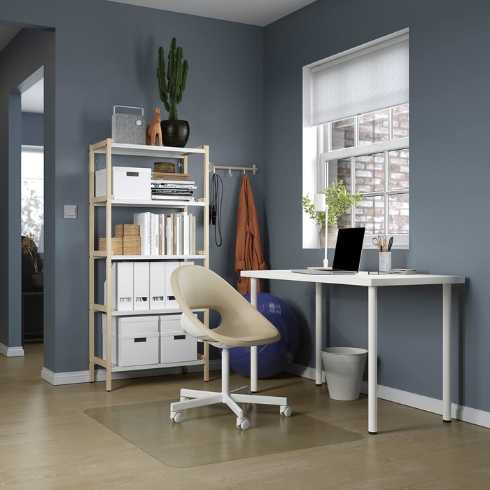 LAGKAPTEN / ADILS bureau, blanc, 120x60 cm - IKEA Belgique