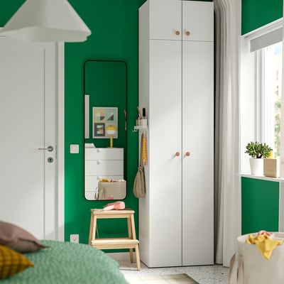 LASTARE Combinaison armoire, blanc/avec surmeuble, 60x42x236 cm