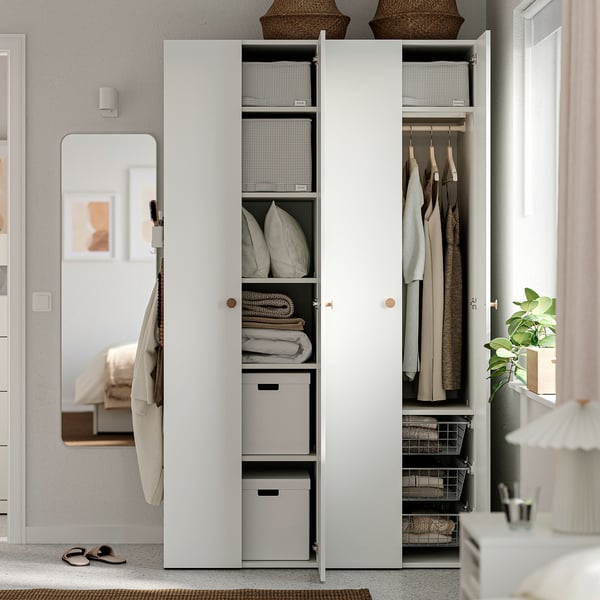 LASTARE Combinaison armoire, blanc, 120x62x200 cm