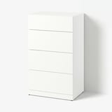 LASTARE Commode 4 tiroirs, blanc, 60x42x100 cm