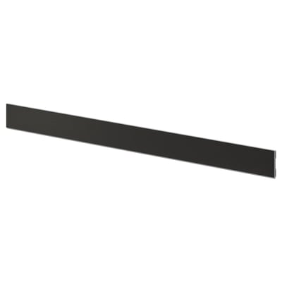Socle de cuisine noir LERHYTTAN, placage de frêne, rectangulaire, bords biseautés.