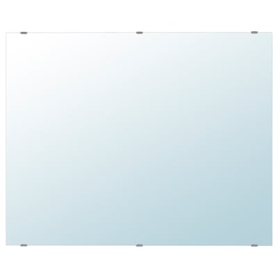 Miroir Lettaan. Forme rectangulaire, cadre en verre transparent.